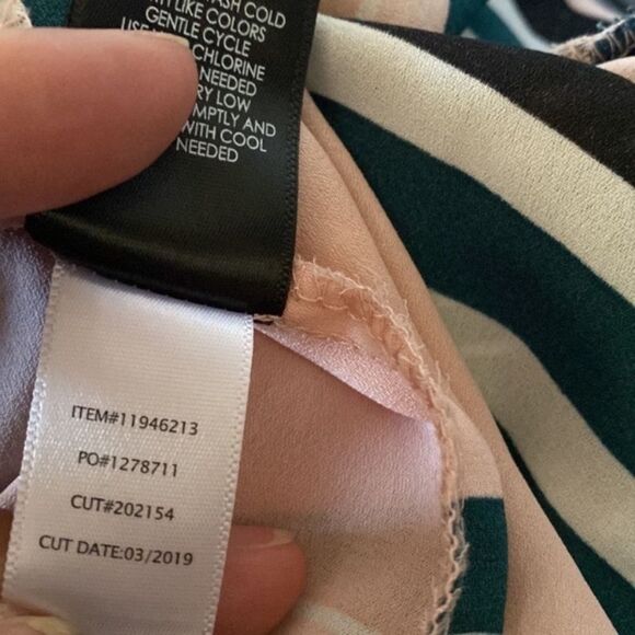 Torrid Plus Size 2X Multicolor Pink Striped Short Sleeve Summer Workwear Blouse - Picture 9 of 12